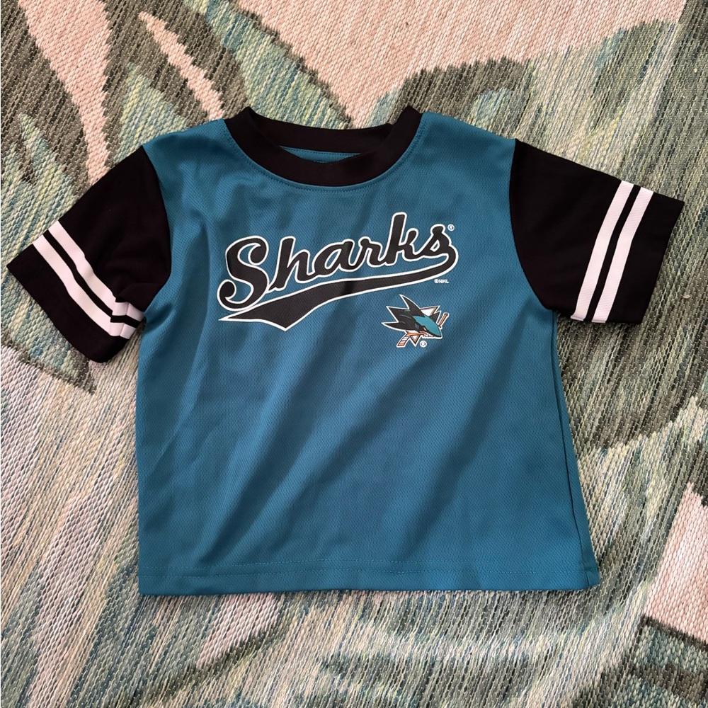 NHL San Jose Sharks Kids' Teal and Black T-Shirt